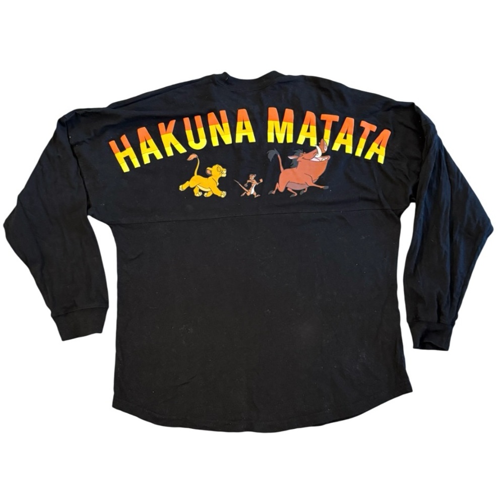 Disney Parks The Lion King Hakuna Matata Black Spirit Jersey Long Sleeve T-Shirt